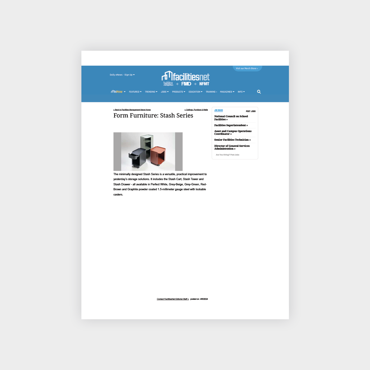 FACILITIES MANAGEMENT NEWS